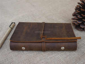 Handmade Smell Proof Heavy Duty Protection Office <b>Leather</b> <b>A5</b> <b>Notebook</b> <b>Cover</b> Case Journal Sleeve Refillable Organizer LNBC-0081 - Product Image 5