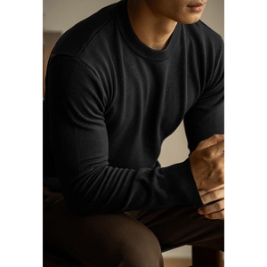 Premium <b>Wool</b> Blend Crew Neck Sweater Elastic Breathable Knitwear Thermal <b>Base</b> <b>Layer</b> Warm Casual Pullover for Autumn Winter Daily - Product Image 3