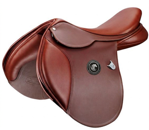 Selle d'endurance anglaise polyvalente avec cuir confortable et arceau en bois pour l'équitation - Product Image 1
