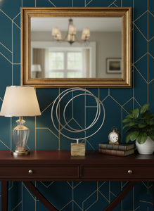 Luxury abstract metal <b>tree</b> sculpture with wooden base modern artistic home <b>decor</b> centerpiece for living room office - Product Image 3