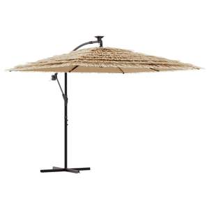 Parasol de jardin réglable de grande taille avec parasols et bases en polyester marron avec accoudoirs - Product Image 2