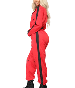 Survêtement coupe-vent respirant en nylon brodé pour femme, grande taille, longueur intégrale, avec fermeture éclair, idéal pour l'été - Product Image 4
