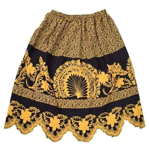 Última producción de faldas micronesias: Faldas de algodón bordadas para mujer, diseño único de falda ajustada estilo isla micronésica - Product Image 4