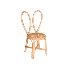 Chaise pour enfant en rotin naturel artisanal avec siège tressé, structure en bois et design ludique inspiré du lapin, fabriquée au Vietnam - Product Image 2