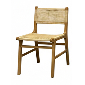 Hospitality Luxury Solid Teak Modern Wholesale Verona Natural Teak Woven <b>Dining</b> <b>Chair</b> <b>Dining</b> Room Furniture Natural Cane Weaving - Product Image 1