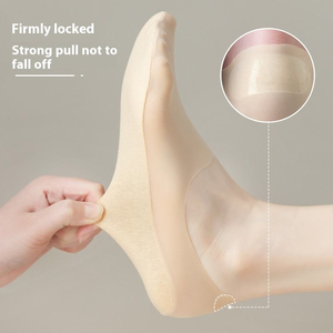 Chaussettes de pickleball invisibles antidérapantes respirantes absorbant la transpiration, couleur unie, en coton fin tricoté avec logo, pour adultes, été - Product Image 1