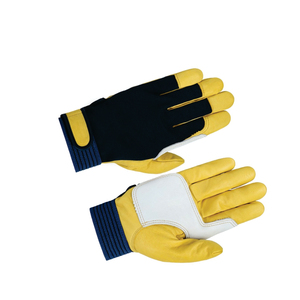 HOLY SIGNS INTERNATIONAL Leather Work <b>Gloves</b> Red White Elastic Wristband Straight Cuff Anti-Slip Anti-static Safety <b>Gloves</b> - Product Image 6