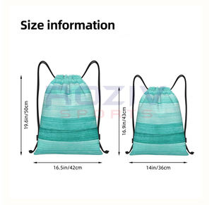 Sac à dos personnalisé à cordon de serrage, sublimation de motifs, écologique, imperméable, motif uni, impression par sublimation, doublure en lin, personnalisable - Product Image 2