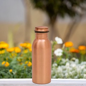 Pure <b>Copper</b> <b>Drinking</b> <b>Bottle</b> With Refined Finish And Durable Construction For Daily Hydration Home Office Gym School Travel - Product Image 2