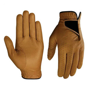 Guantes de Golf de Alta Calidad Premium para Hombre, Mano Derecha e Izquierda, Cuero Genuino Cabretta, Logotipo Personalizado, Transpirables, Antideslizantes, Cierre de Gancho y Bucle - Product Image 1