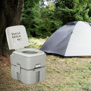 Toilette de voyage portable 5,3 gallons avec pompe à piston, toilette de camping en plastique - Product Image 3