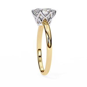 Anillo de Compromiso con Diamante Ovalado de 1 Quilate Cultivado en Laboratorio, Diseño Exclusivo, Oro de 14K, Certificado IGI, Diamante VS DEF para Aniversario o Boda - Product Image 5
