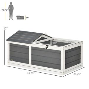 Casetta Classica Rettangolare in Legno di Abete per Piccoli Animali, Uso Interno/Esterno - Product Image 2