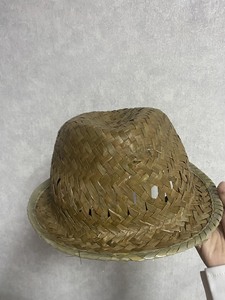 Sombrero salvavidas de hoja de palma de hierba natural, estampado de patrón informal, eventos festivos para uso diario para fiestas de playa de verano, pesca de viaje - Product Image 1