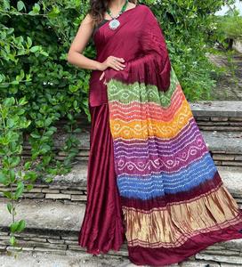 Sari Bandhani Dani en Soie Modale Pure Premium avec Pallu Multiple – Tenue Traditionnelle Festive Ethnique pour Femme – Collection - Product Image 2