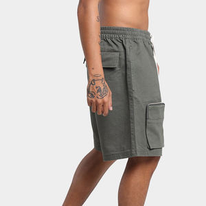 Men's Trendy Brand Summer <b>Work</b> Shorts 100% Polyester Woven Ice Silk Mid Waist Casual Pants Big Pocket <b>Cargo</b> Design Quick Dry - Product Image 4