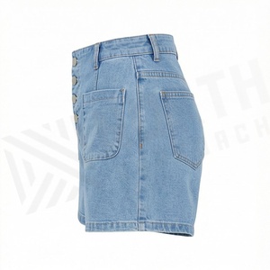 Shorts de Mezclilla Holgados de Moda para Mujer, Diseño Elegante, Perfectos para Uso Diario Informal, Jeans de Pierna Ancha a la Moda para el Verano - Product Image 3