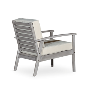 โซฟาในสวนยูคาลิปตัสสีเทาเงินแบบนั่งลึกพร้อมเบาะรองนั่งสีกรมท่า - Product Image 1