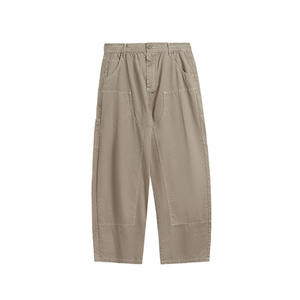 Pantalon cargo sur mesure pour homme, coupe droite, avec double poche à la genouillère - Product Image 4