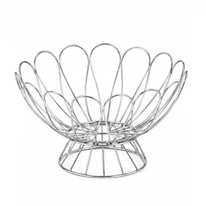 Cesta de Frutas de Alambre Metálico Dorado de Lujo, Cesta Creativa con Forma de Hoja para Frutas y Aperitivos, Cesta de Almacenamiento Moderna de Hierro para Encimera del Hogar - Product Image 3