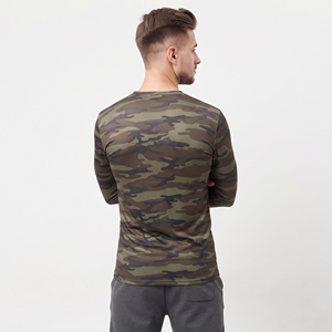 <b>Camo</b> Printed Men Long Sleeve Yoga T-Shirt High Quality Polyester Tee <b>Top</b> Men Slim Fit Gym Fitness Tee Printed Base Layer T Shirt - Product Image 2
