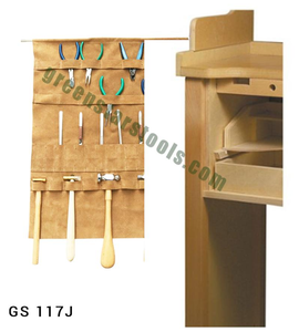 Tablier porte-outils en cuir pour la fabrication de bijoux GS 117J avec poches et crochets pour le rangement d'outils de bricolage - Product Image 1