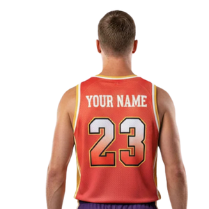 Ensemble uniforme de basket-ball pour hommes, maillot sans manches, short à cordon de serrage, bandes latérales, nom de l'équipe personnalisé, numéro de joueur imprimé 100% - Product Image 4