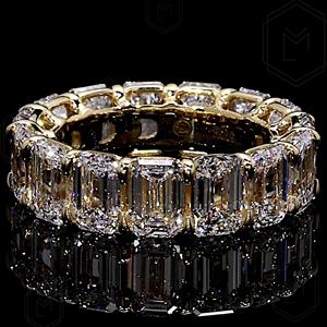 Anillo de Diamante Cultivado en Laboratorio con Corte Esmeralda, Color D, Chapado en Oro Sólido de 14K, 2-5g, Certificado IGI, Joyería de Moda para Compromiso y Boda para Mujer - Product Image 1