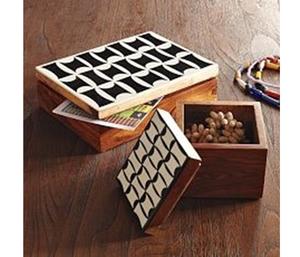 Caja de Almacenamiento de MDF con Incrustaciones de Resina, Estilo Moderno, Caja Decorativa para Joyería, Precio de Fábrica al por Mayor - Product Image 1