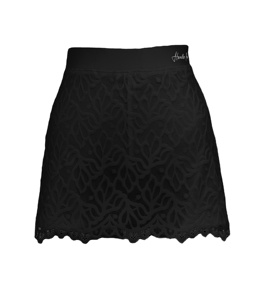 OEM ODM Factory | Women's Regular Waist Mini <b>Skirt</b> Custom Logo Available Casual Short A-Line Lace <b>Patchwork</b> Spandex/Polyester - Product Image 1