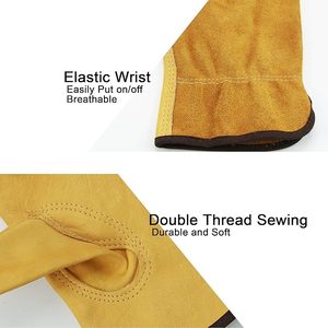 Guantes de Seguridad Industriales de Cuero |   Guantes de Trabajo Resistentes de Cuero Vacuno para Soldadura, Construcción y Uso Mecánico - Product Image 2