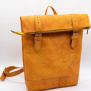 Versatile Work Leather <b>Roll</b> Top <b>Backpack</b> Professional Utility Rucksack For Wholesale Vendors LTBP-0285 - Product Image 1