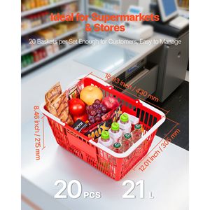 20 Cesti Impilabili in PE da 21L con Struttura a Rete Densa e Manici, Capacità 9 kg, Porta Personalizzabile - Product Image 3