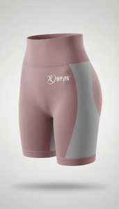 กางเกงขาสั้นออกกำลังกายเอวสูงแบบพรีเมียมสำหรับเล่นโยคะ ฟิตเนส ยกกระชับสะโพก เนื้อผ้ายืดหยุ่น ระบายอากาศได้ดี แห้งเร็ว - Product Image 2