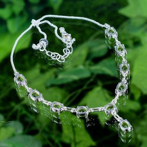 Collier de perles de péridot vert naturel fait main, qualité supérieure, certifié IGI, pendentif minimaliste en pierres précieuses, cadeau pour femme - Product Image 2