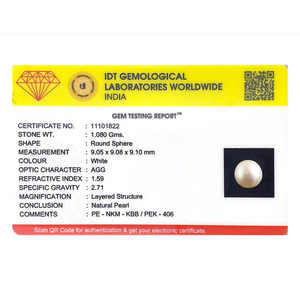 Certified Natural Freshwater Pearl 5.4 Carat Loose Gemstone for Fine Jewelry - Product Image 3