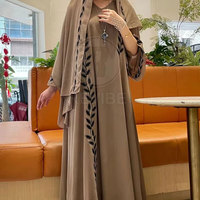 Abaya pour femmes de qualité supérieure, finition premium, légère, élégante, longue, à manches longues, respirante, modeste, pour un usage quotidien, en coton/polyester