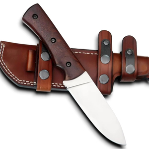 มีดทำมือจากเหล็กกล้าไร้สนิม 12C27 แบบฟูลแทงค์ ดรอปพอยต์ สำหรับกิจกรรมกลางแจ้ง ตั้งแคมป์ ล่าสัตว์ เอาตัวรอด ด้ามไม้พะยูง แข็งแรงทนทาน รับผลิตตามแบบ OEM - Product Image 1