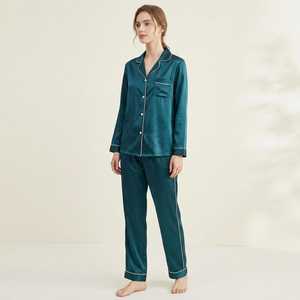 Conjunto de Pijama de Dos Piezas con Sensación Satinada Premium, Ropa de Dormir Cómoda, Tela Suave, Ropa para el Hogar de Uso Diario - Product Image 6