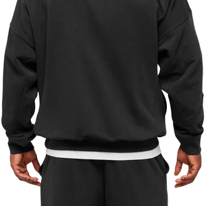 Sudadera con Capucha Negra Extra Grande para Hombre, Sudadera de Felpa Gruesa de Primera Calidad, Corte Holgado, Estilo Casual Urbano - Product Image 2