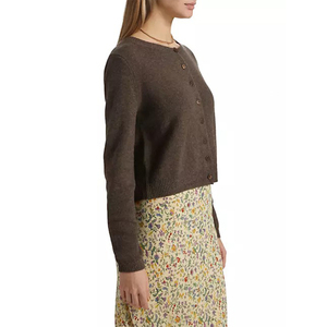 Top Corto con Capucha para Mujer, Diseño Nuevo, Transpirable, Antipilling, Color Sólido, Logotipo Personalizado en la Parte Delantera, Informal, Tejido de Punto para Otoño - Product Image 2