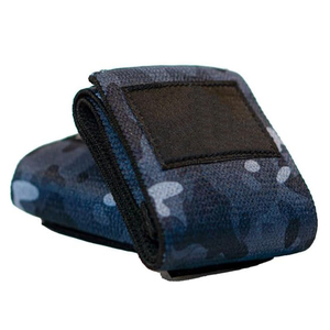 Bandes de poignet pour haltérophilie, cross-training et musculation, en polyester et coton respirant, avec fermeture auto-agrippante, logo personnalisé - Product Image 1