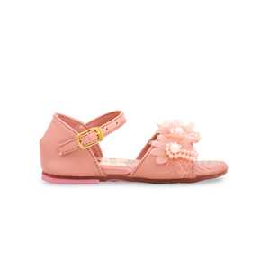 Sandalia formal de tacón rosa para niñas KD9619 - Product Image 3