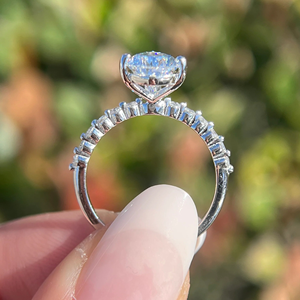 Anillo de Diamante Cultivado en Laboratorio de Corte Redondo de 1.65 Quilates, Oro Blanco de 14k con Baño de Rodio, Clásico para Compromiso y Boda, Gran Venta - Product Image 4