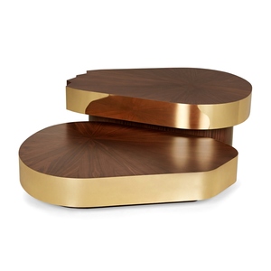Bespoke brass wood furniture elegant interior <b>decor</b> <b>table</b> custom designer center <b>table</b> minimalist luxury furniture - Product Image 3
