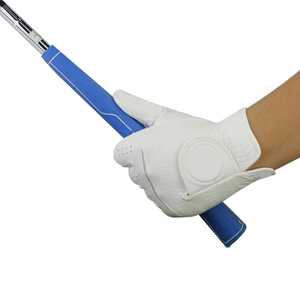 Durable White Leather Golf Glove Designed with Full Finger Protection and a Non-Slip Grip for Men and Women Enjoying Golf Sports - Product Image 4