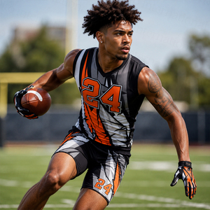 7v7 Team Uniforms Full Sublimation Printing Quick Dry Fabric V-Neck Jersey Professional Football <b>Clubs</b> - Product Image 5