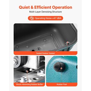 Pompa ad aria lineare 2219.04 GPH per sistema di aerazione seppica, stagni profondi 11 piedi, per fosse settiche, acquari, irrigazione idroponica 2219.04 - Product Image 3