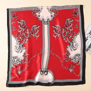 OEM ODM Custom 100% Pure Silk Twill <b>Square</b> <b>Scarf</b> for Women Printed Fashion Silk <b>Scarves</b> Wholesale 90x90cm Factory Supply - Product Image 6