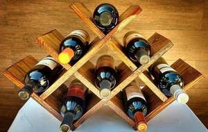 Porte-bouteille à vin en bois de design moderne fait à la main - Porte-bouteille de table écologique pour restaurants |   Vente en gros - Product Image 2